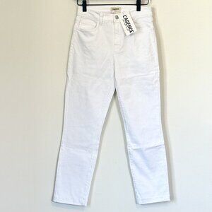 NWT L'AGENCE White Straight Leg Jeans - Size: 25